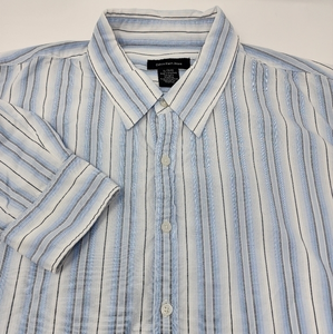 Calvin Klein Jeans Cotton Blue Stipe‎ Button Down Shirt XL